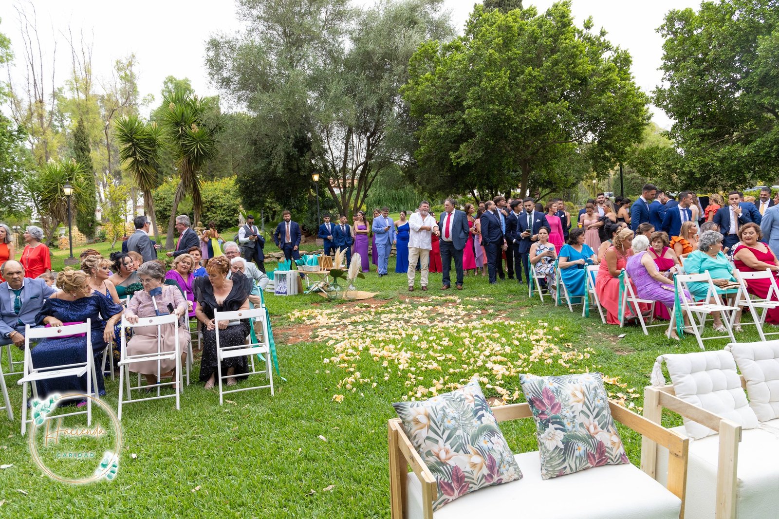 Montaje para ceremonia de boda en Hacienda Caridad