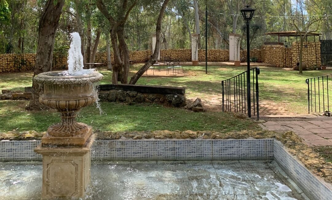 Espacio exterior de hacienda para celebraciones al aire libre en Sevilla